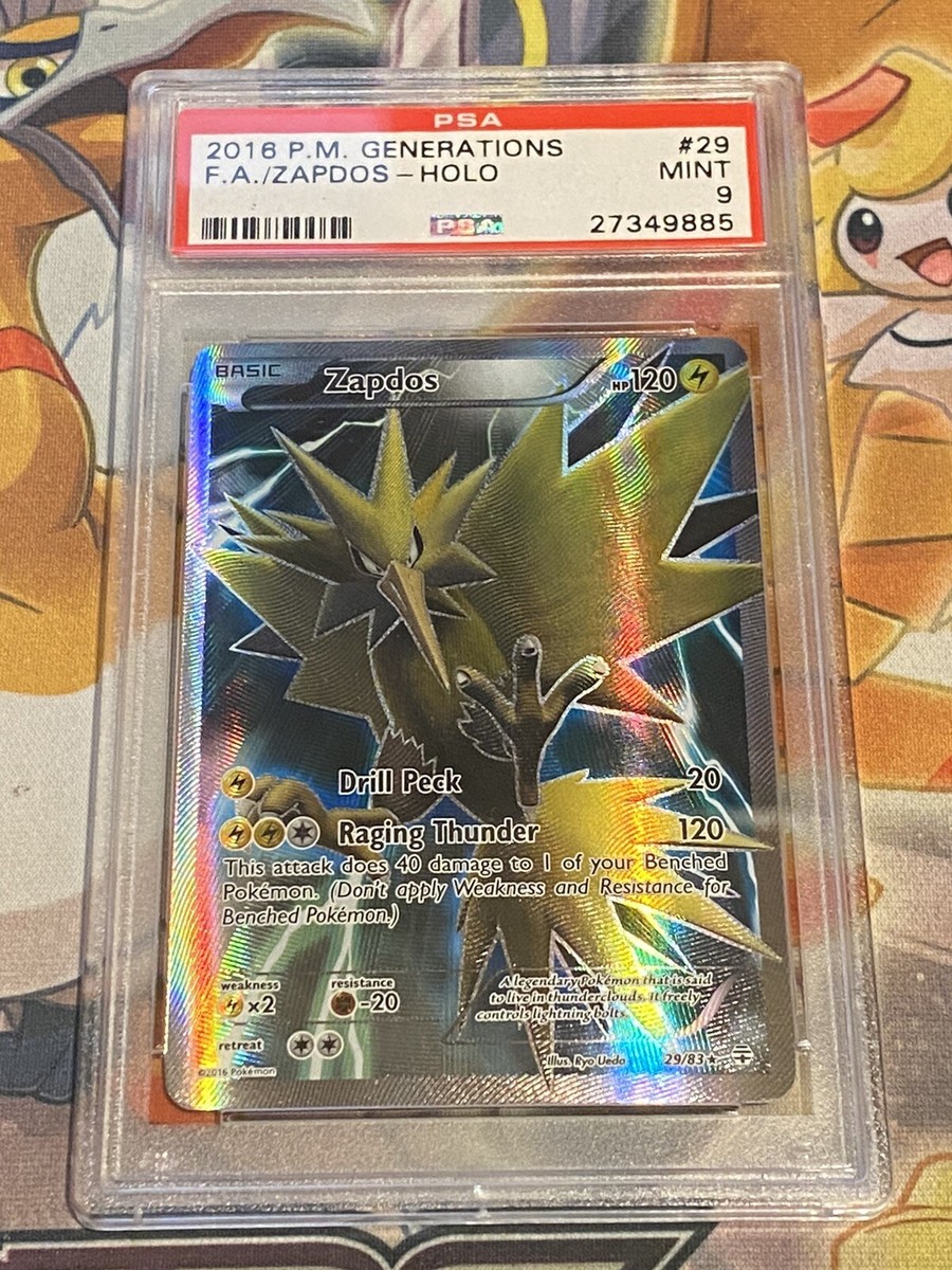 2016 Pokemon TCG XY Generations Zapdos EX Full Art Holo 2016 Pokemon TCG XY Generations Zapdos EX Full Art Holo