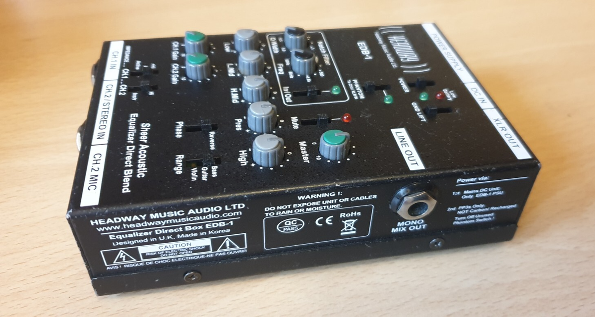 Headway EDB-1 アコースティックギター用エフェクター Headway EDB-1 Acoustic Intrument Preamp, Blender, EQ, DI