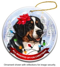 All Wrapped Up Ornament - Bernese Mountain Dog