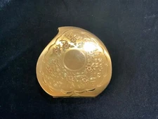 Vintage Powder Compact Elgin American  Gold tone lightly used with puff #135