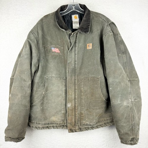 Carhartt duck jacket moss - Gem 