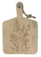 Schneidebrett Mit Floralem Muster Aus Mangoholz Mit Griff Ca. 26 X 38 X 2,5 Cm