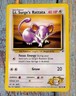 Pokemon Card LT. SURGE'S RATTATA 82/132 Basic Pokemon Gym Heroes Common 2000(#2)