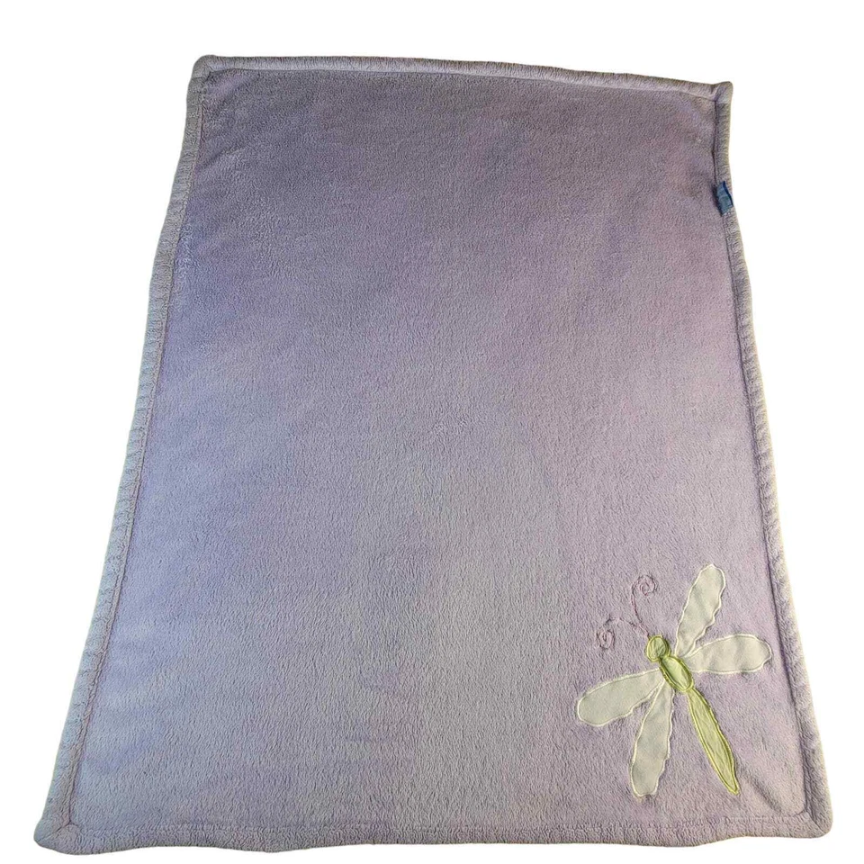 TIDDLIWINKS Baby Blanket Purple Dragonfly Firefly Butterfly HTF Lovey Lavender - Image 3 of 4