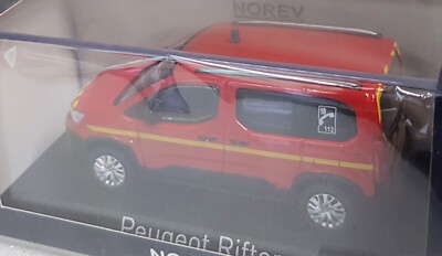 PEUGEOT RIFTER 2019 POMPIERS Secours Médical NOREV 1/43 Ref 479070 - La Boutique D'ALAIN