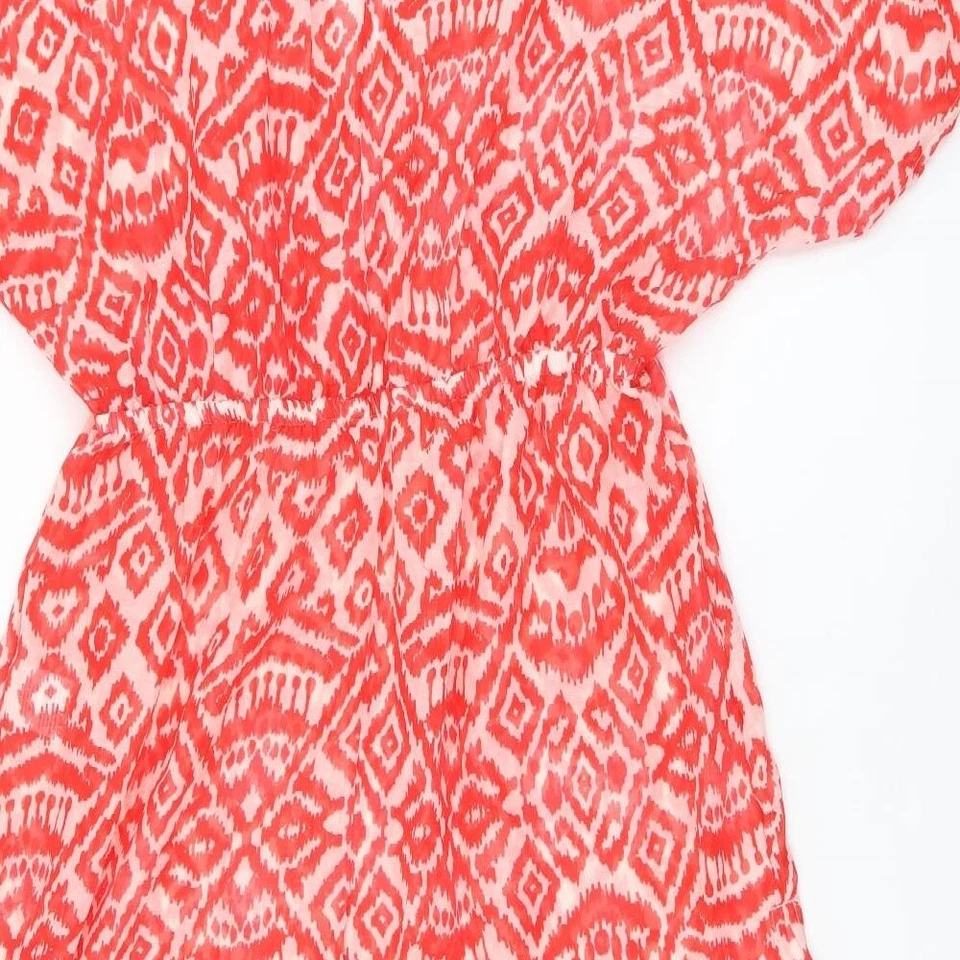 Hello Summer Womens Red Geometric Polyester Cover Up Size 10 - Изображение 4 из 4