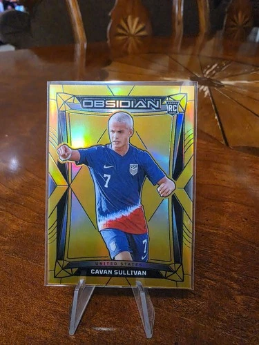 2024-25 Panini Obsidian Soccer Gold Flood Flood Cavan Sullivan RC Rookie /10