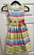 Bonnie Jean Girls Colorful Print Dress Special Occasion Party Size 8