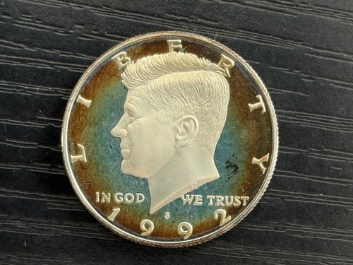 1992 S Kennedy Half Dollar 50c PROOF 90% SILVER Coin - ME5130