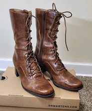 Victorian STEAMPUNK Style boots Size 6M Naturalizer Hansel 3 Cognac Leather