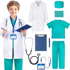 Doctor Costume for , Scrubs Halloween Costumes For Girls Boys Doctor Dress up...
