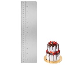 Metal Cake Scraper, 12 Inch Scraper Buttercream Smoother, Tall Silver