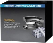 Stapler With Remover, 40 Sheet Heavy Duty, 1250 Staples Value Pack, Black