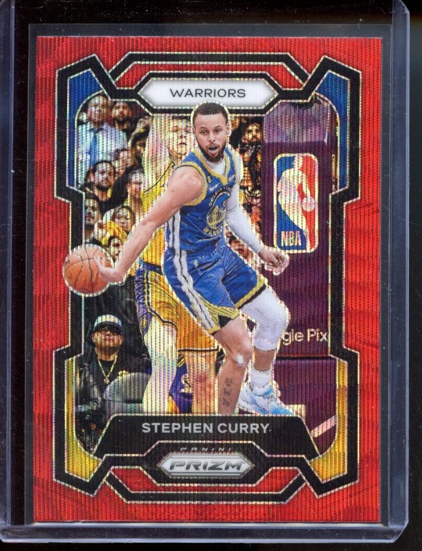 2023-24 Panini Prizm #119 Stephen Curry Prizms Ruby Wave
