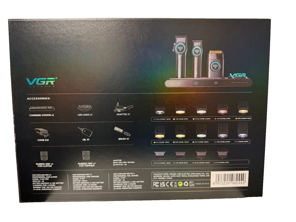 VGR 3 in 1 Professional Barber Combo - Image 3 of 4