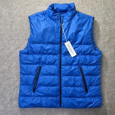 Outerknown Meridian Puffer Vest Mens Large Blue Insulated Golf Preppy Hiking New