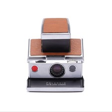 Polaroid sx-70 instant film camera vintage 70s original vintage skin - brown