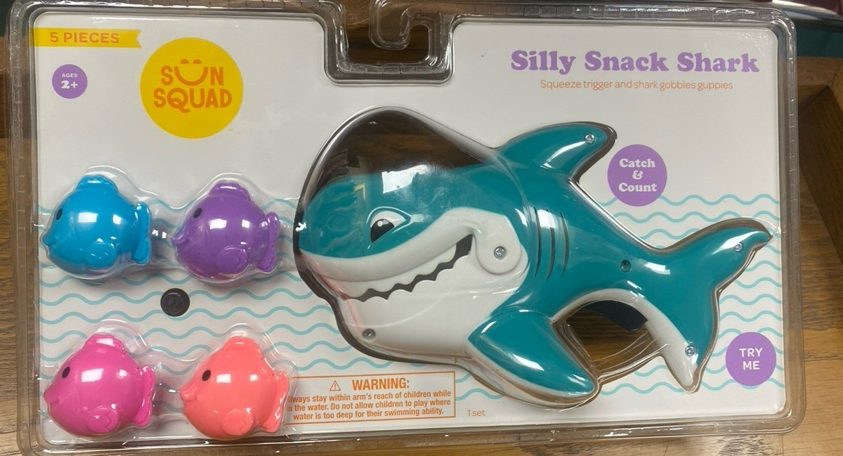 Sun Squad Silly Snack Shark Toy 5 Pc Catch & Count | eBay