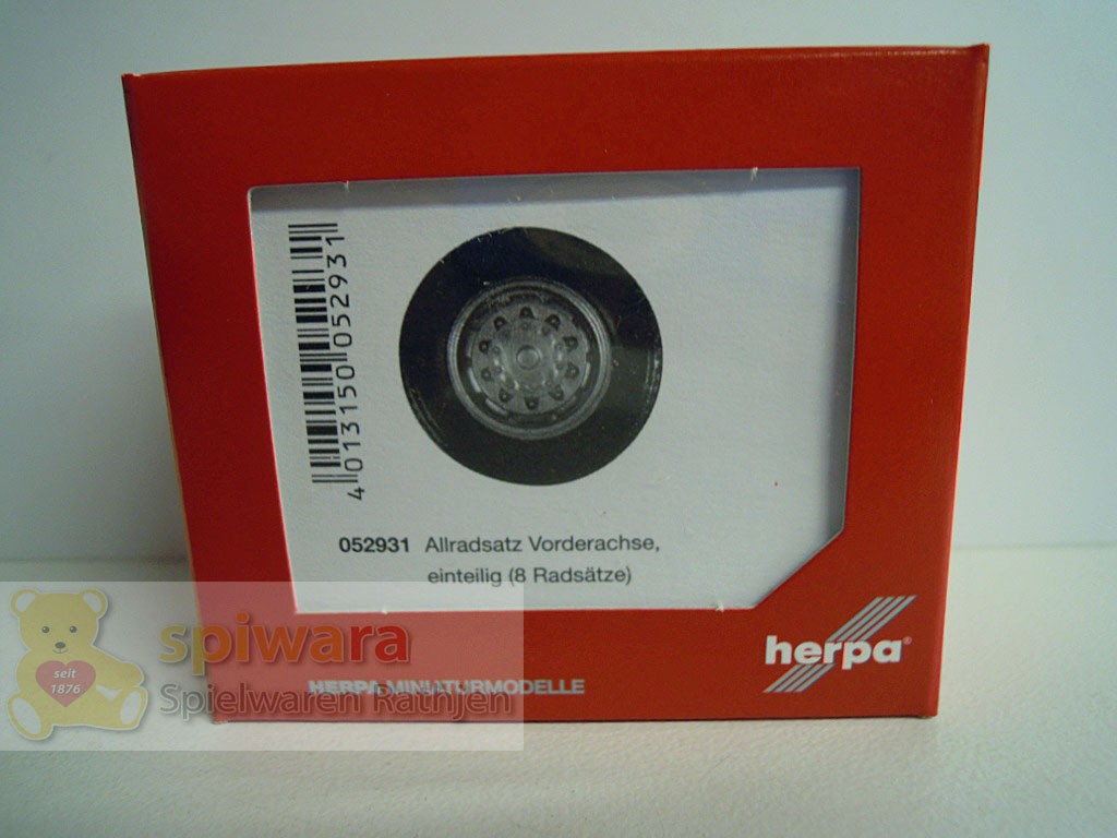 Herpa 052931 Allradfelgen für LKW Vorderachse, einteilig, 8 Radsätze neu
