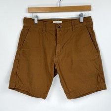 Taylor Stitch Shorts Mens 30 100 Cotton Canvas Brown 8 Inseam