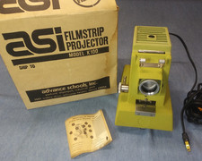 Vintage ASI Filmstrip K100 Model 330-B Projector w/ Box & Manual Made in USA