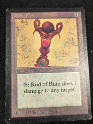 Rod of Ruin - Beta - Uncommon - LP - MTG - Magic the Gathering - Artefakt