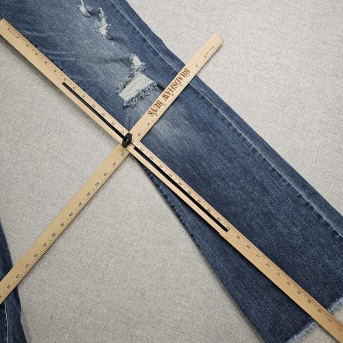 Judy Blue Flare Jeans 9/29 High Rise Stretch Bootcut Western Fringe Hem 29x33 - Picture 11 of 13
