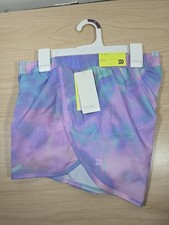 All In Motion Girls Run Shorts Mid-Rise - Tie Dye Purple - XL 14