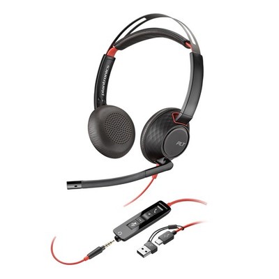 Poly Blackwire 5220 kabelgebundenes Headset - flexibles Mikrofon mit Geräuschunterdrückung - Ergonomi