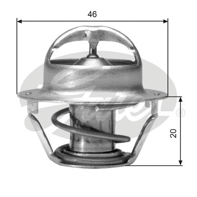 ENGINE COOLANT THERMOSTAT GATES TH03082G1 P FOR CHEVROLET ALERO 2.4 16V 2.4L - Picture 2 of 5