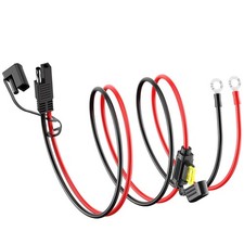LEICESTERCN 10AWG SAE to O-Ring Terminal Battery Cable, 2FT with 20A Fuse