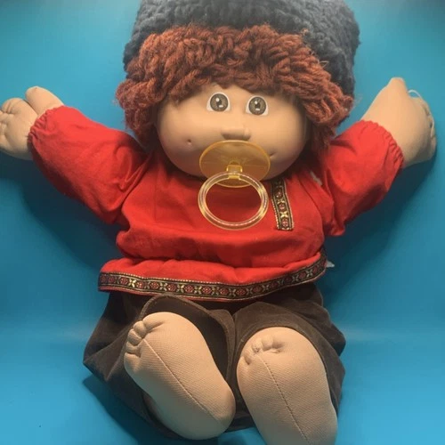Cabbage Patch Kids Vintage 1982 Baby Doll Outfit Pacifier Signed Roberts