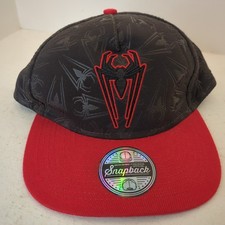 The Amazing Marvel Spiderman Black & Red Baseball Cap Hat Spiders Cover the Cap