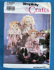 McCalls 7420 Doll Sewing Pattern