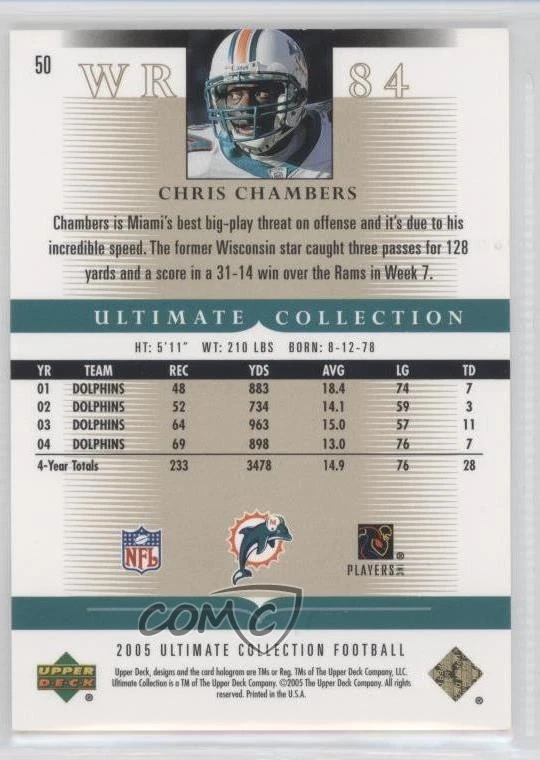 2005 Ultimate Collection /550 Chris Chambers #50 - Image 2 of 2