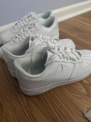 Nike Air Force 1 & Air Max 90 White Men's Leather Low Top Lace Up Sneakers