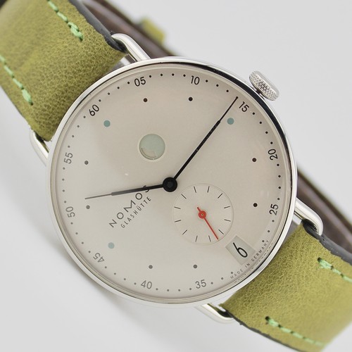 Nomos Metro Date Power Reserve 37mm Manual Wind Ref 1101 Stain...