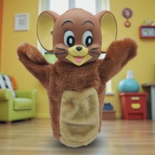 Vintage JERRY from THE TOM  JERRY Show RUBBER HEAD PLUSH BODY 1989 Hand Puppet