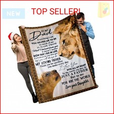 Ivarunner Dad Blanket from Daughter, Father's Day Birthday Gifts from Daughter,