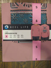 REEL LIFE Women's Long Sleeve UV Tee Size S Pink UPF 50 NWT