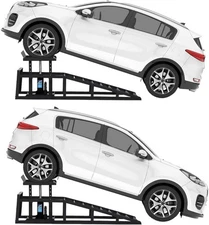 2 Pack Hydraulic Car Ramps 5T 11000lbs Low Profile Car Lift Service Ramps Truck