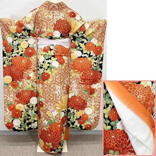 Furisode, bordado con piezas de oro, dorado - Imagen 7 de 9