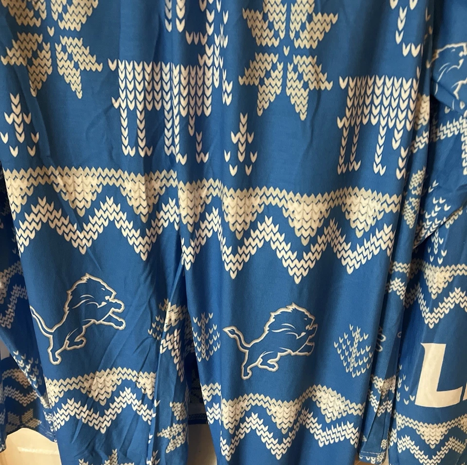 Рождественский комплект пижамы мужчин размер XLarge длинным рукавом рубашка брюки львы - Изображение 2 из 4