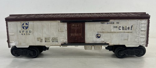 O gauge Lionel 6672 Santa Fe SFRD Black Lettering Reefer Car