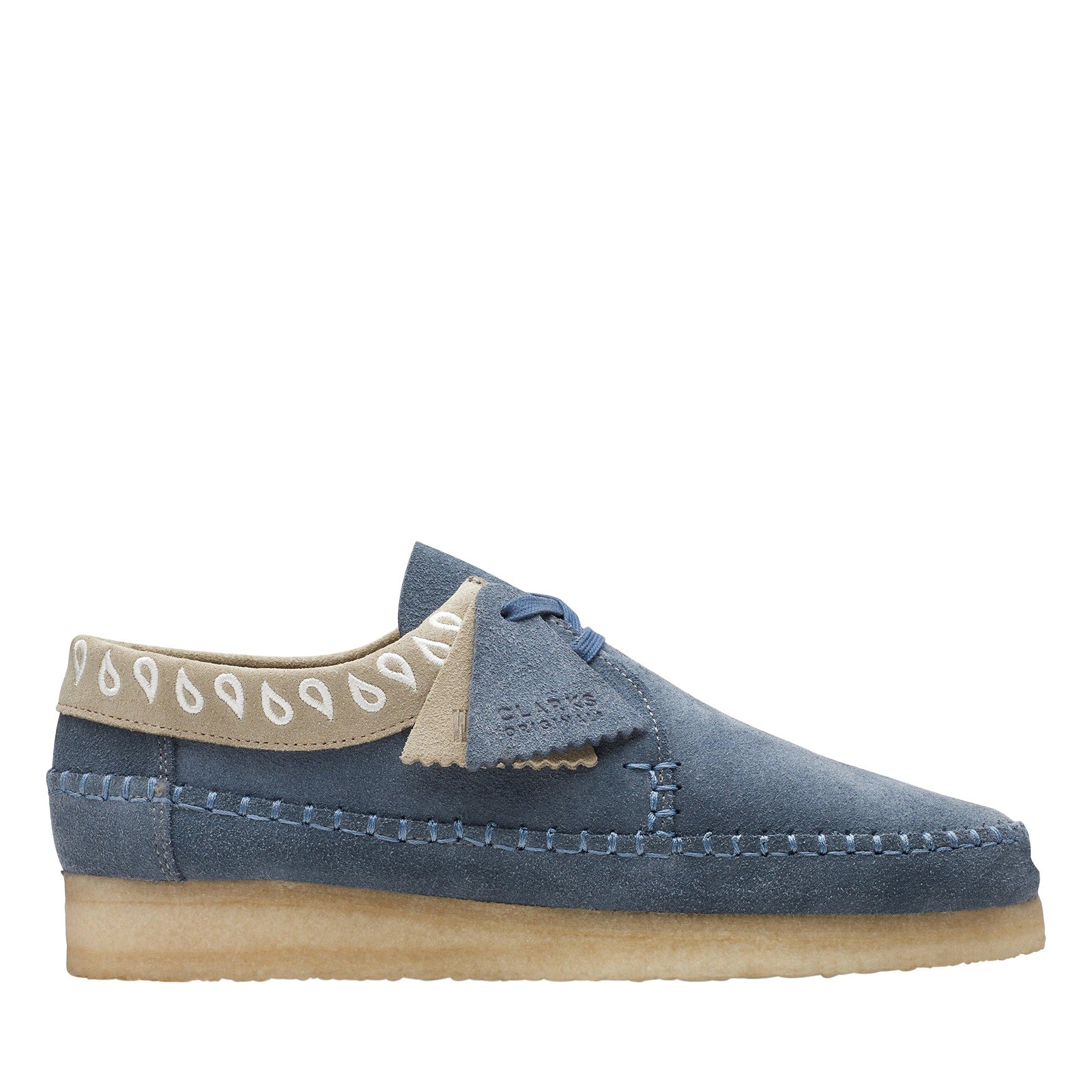 Clarks Weaver 26170095 Mens Blue Oxford Lace-Up Casual Shoes