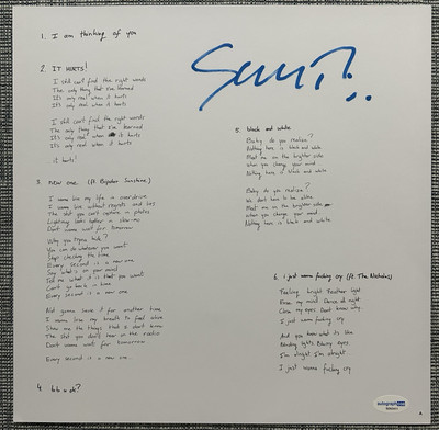 SAN HOLO SIGNED 12x12 BB U OK? - ACOA COA