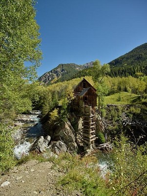 Photo:Crystal Mill Colorado 2015 Historic Mine Waterfall Landscape