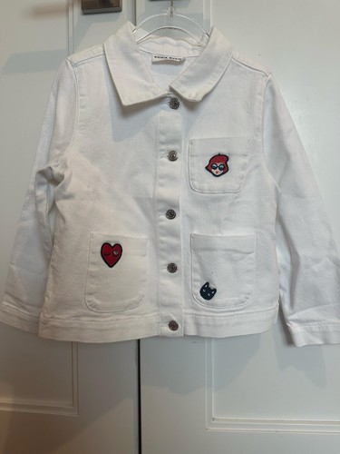Sonia Rykiel White Denim Girls Jacket Size 6