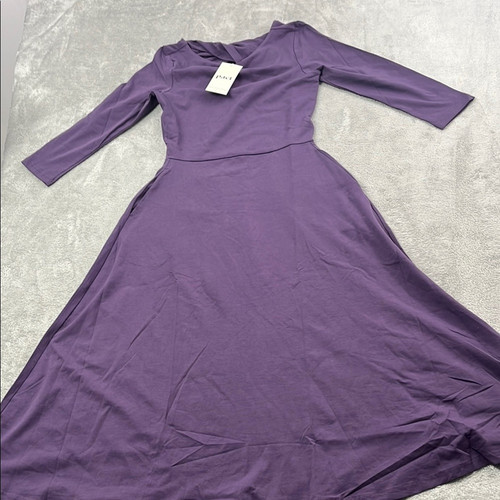 NEW PACT S Organic Cotton Sweet Grape Scarlett Open Back Dress Purple Women's