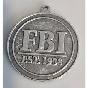 US Department of Justice FBI Logo Emblem Key Ring Fob 1 1/2"